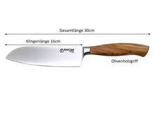 Lade das Bild in den Galerie-Viewer, Santoku "Helena" - 16cm - Olivenholz
