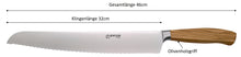Lade das Bild in den Galerie-Viewer, Brotmesser "Kays" - 32cm - Olivenholz